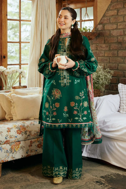 ZARA SHAH JAHAN-3PC DHANAK EMBROIDERED SUIT-KUN-4211