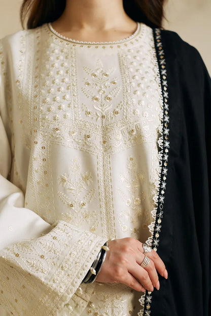 ZARA SHAH JAHAN-3PC DHANAK EMBROIDERED SUIT-KUN-4101