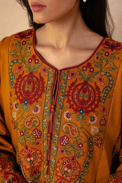 ZARA SHAH JAHAN-3PC DHANAK EMBROIDERED SUIT-KUN-4009