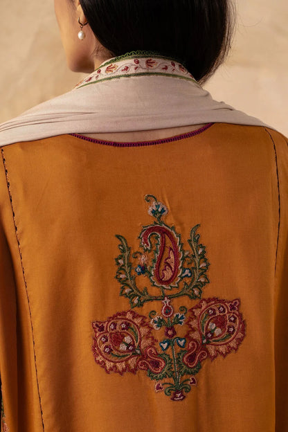 ZARA SHAH JAHAN-3PC DHANAK EMBROIDERED SUIT-KUN-4009