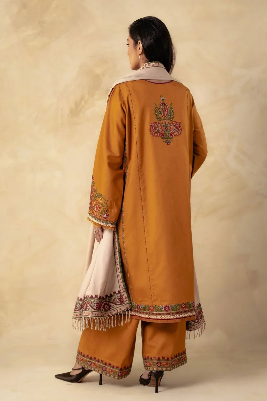 ZARA SHAH JAHAN-3PC DHANAK EMBROIDERED SUIT-KUN-4009