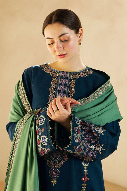 ZARA SHAH JAHAN- 3PC DHANAK EMBROIDERED SUIT-KUN-3130