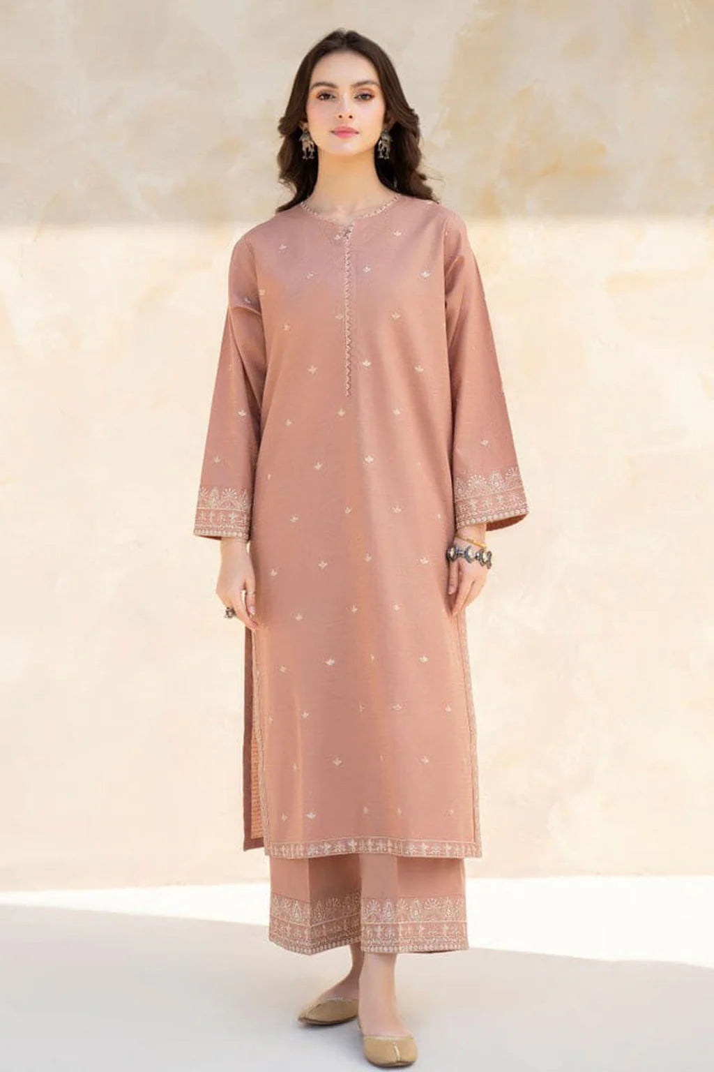 JAZMIN-2PC DHANAK EMBROIDERED SUIT-112