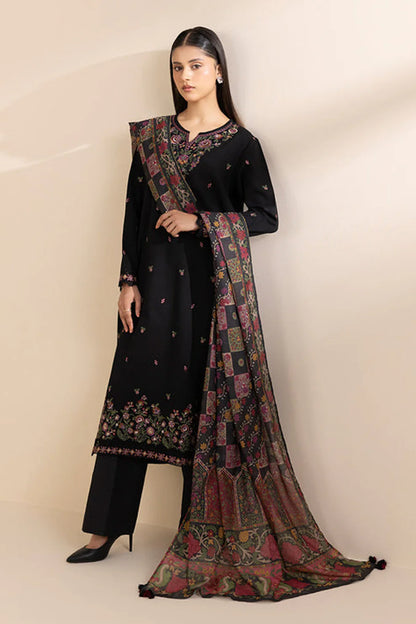 SAPPHIRE-3PC LAWN EMBROIDERED SHIRT WITH MONARK PRINT DUAPATTA & TROUSER-KUN-1084