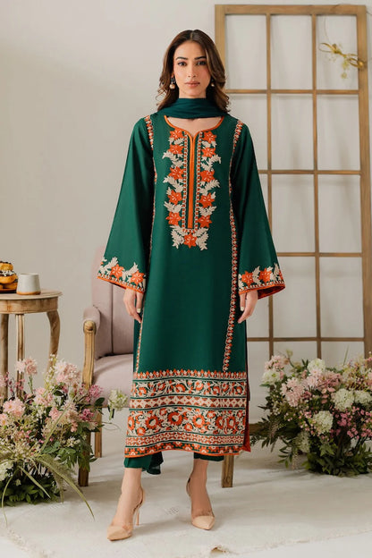 VINTAGE-3PC DHANAK EMBROIDERED SUIT KUN-4248